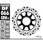 DF066CRWD - DISCO FRENO FLOTTANTE WAVE SCANALATO DESTRA (C. ALU.) 330x5mm HONDA CBR 900 RR (00-03) ANTERIORE