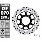 DF070CRWD - DISCO FRENO FLOTTANTE WAVE SCANALATO DESTRA (C. ALU.) 310x5mm HONDA CBR 600 RR (03)ANTERIORE