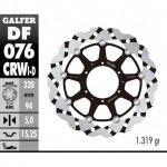 DF076CRWD - DISCO FRENO FLOTTANTE WAVE SCANALATO DESTRA (C. ALU.) 320x5mm HONDA CBR 1000 RR (08) ANTERIORE