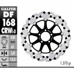 DF168CRWI - DISCO FRENO FLOTTANTE WAVE SCANALATO SINISTRA (C. ALU.) 320x5mm KAWA ZX 9 (94) ANTERIORE