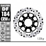 DF184CRWI - DISCO FRENO FLOTTANTE WAVE SCANALATO SINISTRA (C. ALU.) 300x5mm KAWASAKI ZX10R (04) ANTERIORE