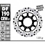 DF190CRWD - DISCO FRENO FLOTTANTE WAVE SCANALATO DESTRA (C. ALU.) 310x5mm KAWASAKI ZX 14 R (06) ANTERIORE