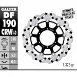 DF190CRWI - DISCO FRENO FLOTTANTE WAVE SCANALATO SINISTRA (C. ALU.) 310x5mm KAWASAKI ZX 14 R (06) ANTERIORE