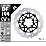 DF194CWI - DISCO FRENO FLOTTANTE WAVE COMPLETO SINISTRA (C. ALU.) 330x5mm KAWASAKI ZX-10R (2016-) ANTERIORE