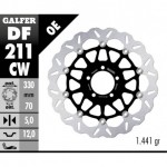 DF211CW - DISCO FRENO FLOTTANTE WAVE COMPLETO (C. ALU.) 330x5mm KAWASAKI ZX 10RR (2017-) ANTERIORE