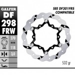 DF298FRW - DISCO FRENO FLOTTANTE WAVE SCANALATO (C. STEEL) 270x3mm YAMAHA YZ F 2016- ANTERIORE