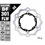 DF301FLW - DISCO FRENO FLOTTANTE WAVE (C. STEEL) 250x3mm YAMAHA YZ / YZF -2015 ANTERIORE