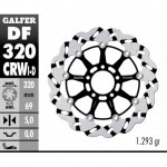 DF320CRWI - DISCO FRENO FLOTTANTE WAVE SCANALATO SINISTRA (C. ALU.) 320x5mm SUZUKI GSX 600/750 R ANTERIORE