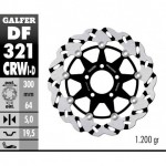 DF321CRWD - DISCO FRENO FLOTTANTE WAVE SCANALATO DESTRA (C. ALU.) 300x5mm SUZUKI RGV 250 ANTERIORE