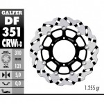 DF351CRWD - DISCO FRENO FLOTTANTE WAVE SCANALATO DESTRA (C. ALU.) 310x5mm SUZUKI GSR 600 (06) ANTERIORE