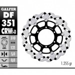 DF351CRWI - DISCO FRENO FLOTTANTE WAVE SCANALATO SINISTRA (C. ALU.) 310x5mm SUZUKI GSR 600 (06) ANTERIORE