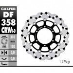 DF358CRWD - DISCO FRENO FLOTTANTE WAVE SCANALATO DESTRA (C. ALU.) 310x5mm SUZUKI GSXR 600 (08) ANTERIORE