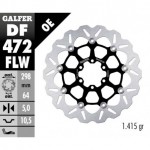 DF472FLW - DISCO FRENO FLOTTANTE WAVE COMPLETO (C. STEEL) 298x5mm YAMA FZR 600/TDM850 ANTERIORE