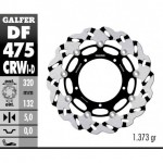 DF475CRWD - DISCO FRENO FLOTTANTE WAVE SCANALATO DESTRA (C. ALU.) 320x5mm YAMAHA R1 (04) ANTERIORE