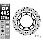 DF495CRWD - DISCO FRENO FLOTTANTE WAVE SCANALATO DESTRA (C. ALU.) 298x5mm YAMAHA R6 (03) ANTERIORE