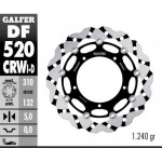 DF520CRWI - DISCO FRENO FLOTTANTE WAVE SCANALATO SINISTRA (C. ALU.) 310x5mm YAMAHA R1 (07) ANTERIORE