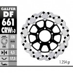 DF661CRWI - DISCO FRENO FLOTTANTE WAVE SCANALATO SINISTRA (C. ALU.) 320x4,5m TRIUMPH ANTERIORE