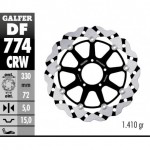 DF774CRW - DISCO FRENO FLOTTANTE WAVE SCANALATO (C. ALU.) 330x5mm DUCATI 1098/S 07 ANTERIORE