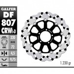 DF807CRWD - DISCO FRENO FLOTTANTE WAVE SCANALATO DESTRA (C. ALU.) 320x4,5 DUCATI MULTISTRADA 12 ANTERIORE