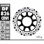 DF826CRWI - DISCO FRENO FLOTTANTE WAVE SCANALATO SINISTRA (C. ALU.) 320x5mm APRILIA SXV 450 (06) ANTERIORE