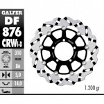 DF876CRWD - DISCO FRENO FLOTTANTE WAVE SCANALATO DESTRA (C. ALU.) 310x5mm TRIUMPH ANTERIORE