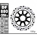 DF880CRWD - DISCO FRENO FLOTTANTE WAVE SCANALATO DESTRA (C. ALU.) 320x5mm DUCATI 999 R ANTERIORE