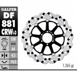 DF881CRWD - DISCO FRENO FLOTTANTE WAVE SCANALATO DESTRA (C. ALU.) 320x4,5 DUCATI 998 R ANTERIORE