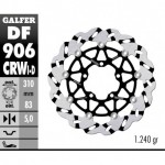 DF906CRWI - DISCO FRENO FLOTTANTE WAVE SCANALATO SINISTRA (C. ALU.) 310x5mm TRIUMPH DAYTONA 675 ANTERIORE