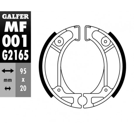 MF001G2165 - GANASCE FRENO GZ 001-HONDA ANTERIORE