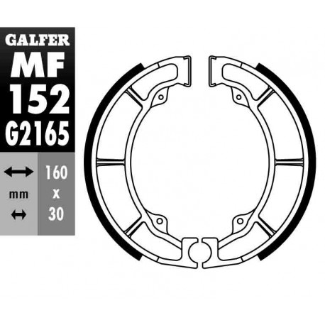 MF152G2165 - GANASCE FRENO GZ 152-KAWASAKI POSTERIORE