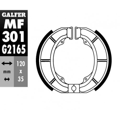 MF301G2165 - GANASCE FRENO GZ 301-SUZUKI POSTERIORE