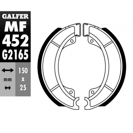 MF452G2165 - GANASCE FRENO GZ 452-YAMAHA POSTERIORE