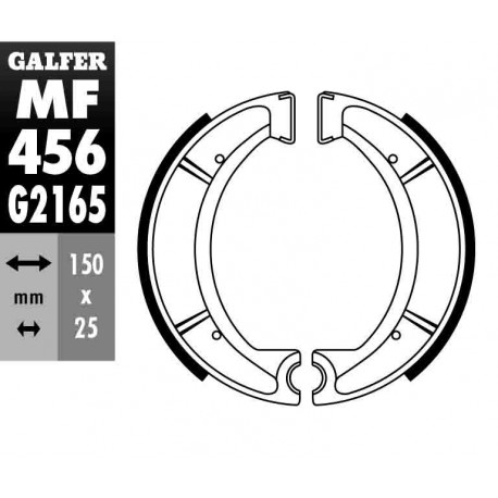 MF456G2165 - GANASCE FRENO GZ 456-YAMAHA POSTERIORE