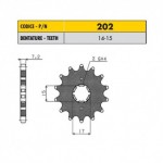 20214 - Pignone in Acciaio Sunstar Passo 428 con 14 denti