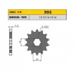 20312 - Pignone in Acciaio Sunstar Passo 428 con 12 denti