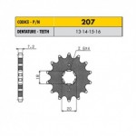 20713 - Pignone in Acciaio Sunstar Passo 428 con 13 denti