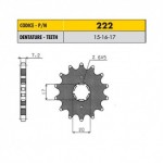 22215 - Pignone in Acciaio Sunstar Passo 428 con 15 denti