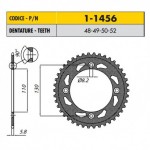 1-1456-48 - Corona in Acciaio Sunstar passo 420 con 48 denti