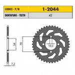 1-2044-42 - Corona in Acciaio Sunstar passo 428 con 42 denti