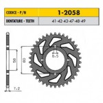 1-2058-41 - Corona in Acciaio Sunstar passo 428 con 41 denti