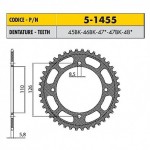 5-1455-45BK - Corona in Ergal Sunstar passo 420 con 45 denti