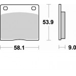 622SM1 - PASTIGLIE SEMI METALLICHE POSTERIORE DESTRO SM1