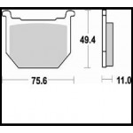 646SM1 - PASTIGLIE SEMI METALLICHE ANTERIORE SINISTRO SM1