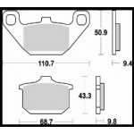 662SM1 - PASTIGLIE SEMI METALLICHE ANTERIORE SINISTRO SM1