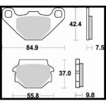 669SM1 - PASTIGLIE SEMI METALLICHE ANTERIORE SINISTRO SM1