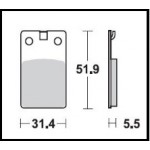 671SM1 - PASTIGLIE SEMI METALLICHE ANTERIORE SINISTRO SM1