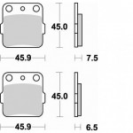 686CM46 - PASTIGLIE SINTERIZZATE POSTERIORE DESTRO CM46