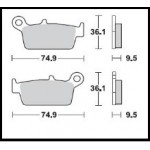 701CM44 - PASTIGLIE SINTERIZZATE POSTERIORE SINISTRO CM44