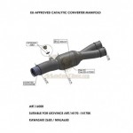 16000 - LEOVINCE EXHAUST MANIFOLD CATALYTIC CONVERTER STAINLESS STEEL APPROVED