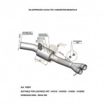 16001 - LEOVINCE EXHAUST MANIFOLD CATALYTIC CONVERTER STAINLESS STEEL APPROVED